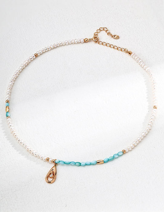 Kette mit natürlichen Perlen, Perlmutt & Zirkonia