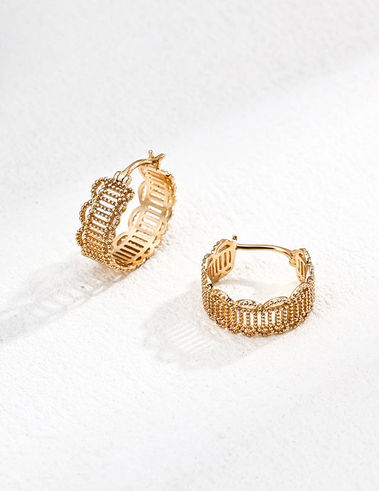 Creolen mit Struktur-Design & Zirkonia-Finish