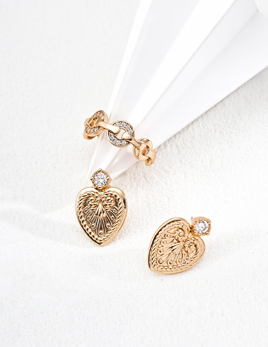 S925 Glieder-Ring mit Zirkonia