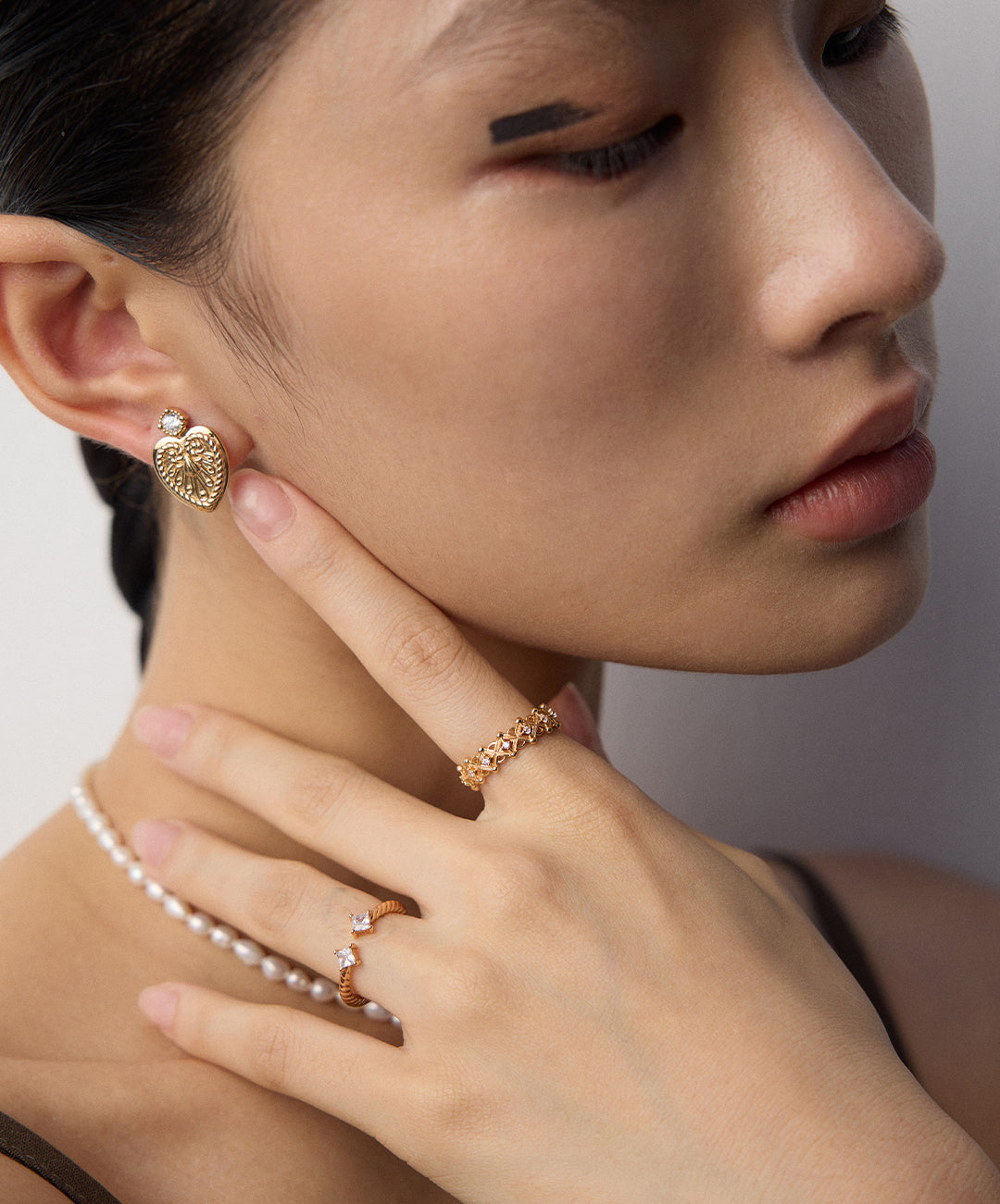 S925 Silberring mit Zirkonia – offenes Gitterdesign, verstellbar