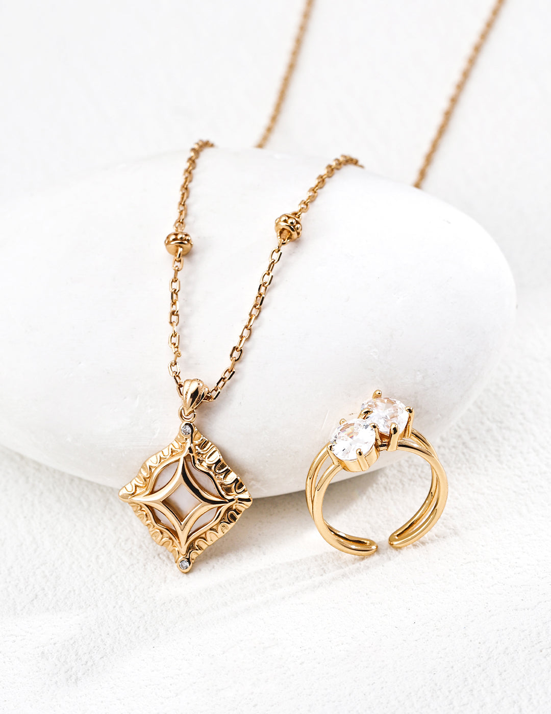 Offener Zirkonia-Ring aus 925er Silber