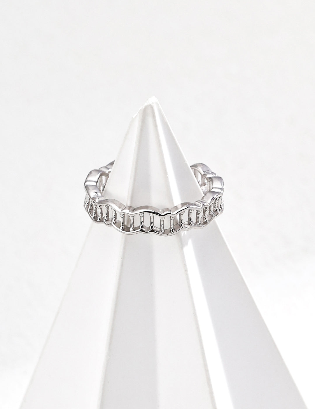 S925 Silberring – offen & verstellbar im Wellenstil