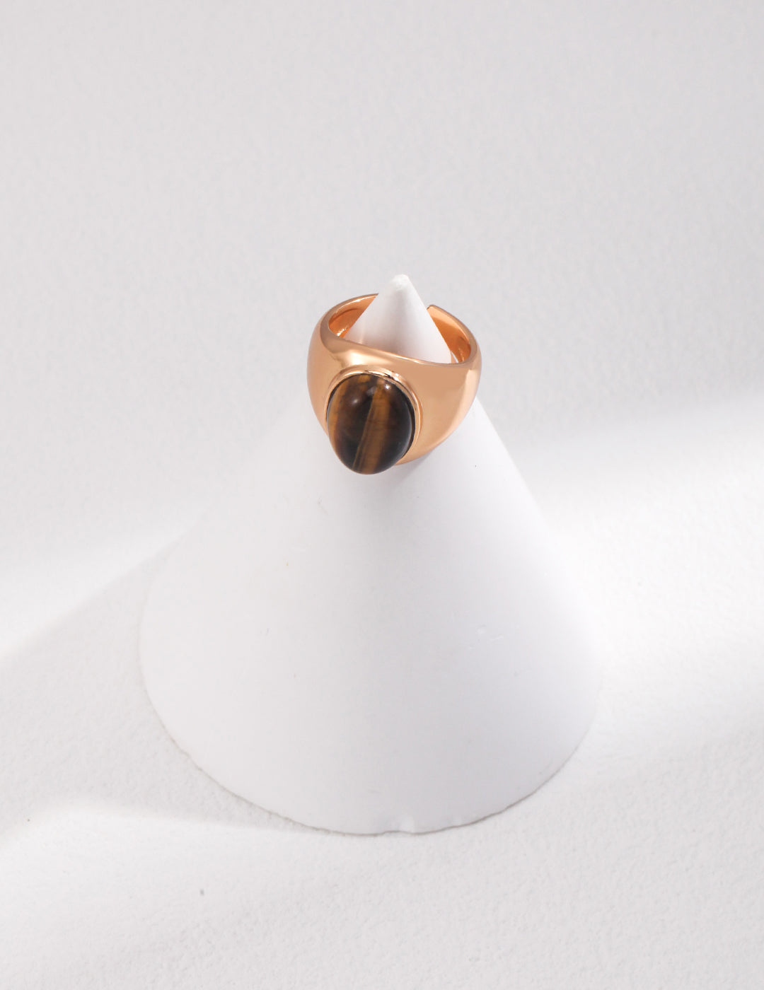 Tigerauge Natursteinring aus 925 Silber